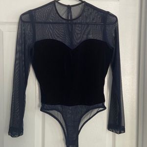 Bodysuit blue velvet